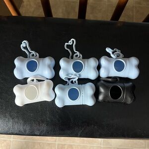 Bone-Shaped Waste Bag Holders in Blue, Black and White